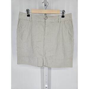 Merona Women's Short Cotton Striped Belt Loop Pockets Skirt Size 12